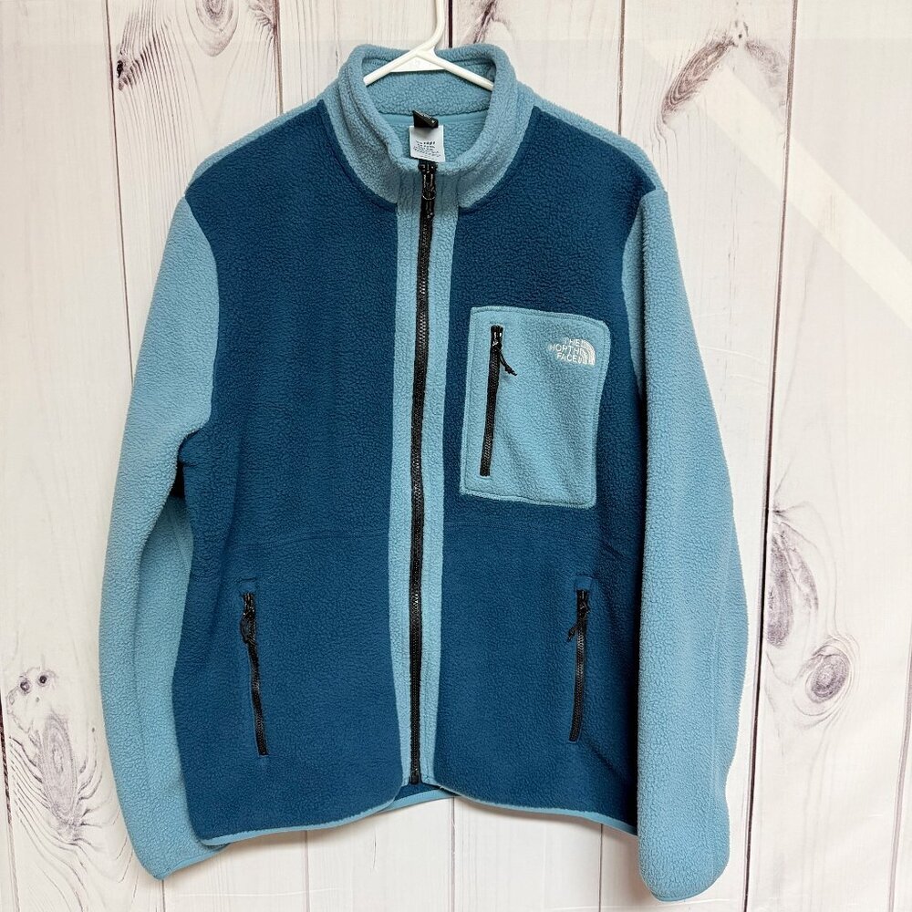 The North Face Men’s‎ Yumiori Full Zip Fleece Jacket Medium Blue EUC